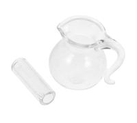 Cabilock 1 Ensemble De Bouilloire pour Maison De Poupée Mini Tasses À Café Tasses À Café Miniatures Tasses À Eau Tasses À Thé Miniatures en Verre Transparent