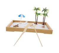 Cabilock 1 Ensemble Ocean Beach Decoration Ornements avec Décoration De Scène Décorations Ornements De Jardin Zen Bricolage Kit De Sable Ornement De Plage D'été Gravier