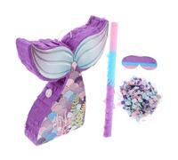 Cabilock 1 Ensemble Piñata Sirène Papier Décoration de Fête Anniversaire avec Queue de Sirène Comprend et Masque pour Anniversaire Rempli de Bonbons et Accessoire Photo