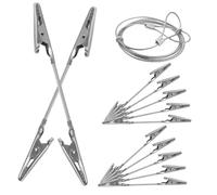 Cabilock 1 Ensemble Pince Crocodile Métallique Multifonctionnelle Câble Suspendu Support Photo Mémo Décoratif pour Bureau