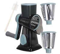 Cabilock 1 ensemble râpe à fromage rotative avec poignée : râpe à légumes, lames de rechange, base à ventouse, mandoline ronde, hachoir à aliments en acier inoxydable pour pommes de terre