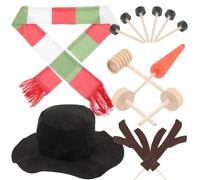 Cabilock 1 Jeu Accessoire de décoration Bonhomme de Neige Christmas The Noel Bonhomme de Neige Gonflable Boule à Neige de noël décorations d'halloween matériel de Bricolage en Bois