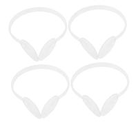 Cabilock 1 Jeu Accessoires À Manches D'oreille Enfants Cadre Protection D'oreille De Tir Manchons Casque Antibruit Bricolage Fournitures De Cache-oreilles Plastique Blanche 4 Pièces