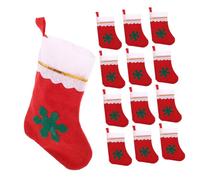 Cabilock 1 Jeu De Noël Décorations Mini Décoration De Noël À Butin Néon Pendentif Noel Christmas Tree Santa Décor De Chaussettes À Chaussettes en Tissu Chiffon Pièces
