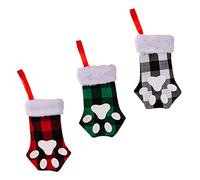 Cabilock 1 Jeu Noël Décoratives Forme De Patte De Chat pour Bonbons Surprises Décoration Suspendue pour Sapin De Noël 3 Pièces