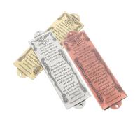 Cabilock 1 Jeu Ornement Mézouzah Lot de Plaques Décoratives Vintage pour Décoration Religieuse Signification Spirituelle Et Élégance 3 Pièces