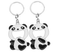 Cabilock 1 Jeu Porte Clés Décapsuleur Forme De Panda Ensemble De Accessoires Animaux Charmants Et Pour Hommes Et Femmes Décoration Chic De Clé Noir Blanc 2 Pièces