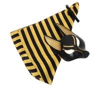 Cabilock 1 Masque d'Anubis costume de pharaon égyptien masque égyptien rétro masque anubis masque de halloween masque de mascarade masque vénitien accessoire de soirée dansante tissu