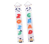 Cabilock 1 Paire Bannière de Remise des Diplômes Décoration de Porte Festive pour Graduation pour Parties et Événements Extérieurs Couplet et Élégant Parfait pour Créer une Joyeuse