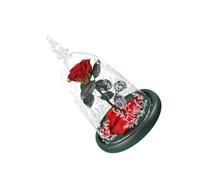 Cabilock 1 Pc Fleur préservée charmes Maison l'éternelle l'a ressuscitée Briller Anniversaire décor lumière LED Feux LED Parure Fleur Immortelle Ornement de Fleurs éternelles Un Verre Black