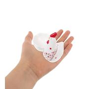 Cabilock 1 Pc Plateau à Oeufs En Céramique Poussin Coquetier En Porcelaine Oeuf D'or Cuiseur à Oeufs Micro-ondes Moules à Oeufs En Silicone Stand D'oeufs Durs Œuf Positionner Blanche Amende