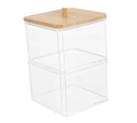 Cabilock 1 Pièce boîte de Rangement en Coton cosmétique Pouvez Support de Tampon en Coton casier de Rangement Organisateur d'écouvillons ménagers étui de Rangement pour Cure-Dents Bois