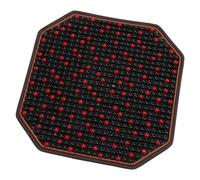 Cabilock 1 Pièce Housse de Siège Auto Perles de Bois Naturel Coussin de Massage Respirant et Rafraîchissant pour Voiture Bureau et Maison Couleur Vin
