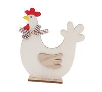 Cabilock 1 Pièce Ornements de Poulet en Bois décor Ton Les Poules Statue de Poule Poussins Accessoire déco de pâques de Bureau pour Pâques Coq de Bois Bambou