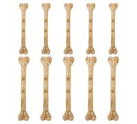 Cabilock 10 Os Factices en Plastique Réalistes, Accessoires Percés pour DIY Bijoux et Décoration Halloween, Charme Os à Enfiler pour Créations Artisanales et Décor Macabre