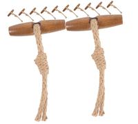 Cabilock 10 paires Boutons Bois de Remplacement pour Manteaux Lot Boutons Toggle Forme de Corne Décorations Vintage pour Vêtements Adaptés à Manteaux Vestes et Pulls