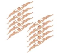 Cabilock 10 Pièces Appliques Bois Sculpté Décoration Meuble Vintage Applique Murale Bois Brut pour Armoire Lit Miroir et Facile à Installer Modèle C