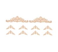 Cabilock 10 Pièces Appliques Non Peintes Lot de Décorations Sculptées pour Armoire Cadres Style Européen Résistantes Faciles à Personnaliser