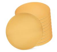 Cabilock 10 Pièces Assiette à Gâteau Carton Doré de Support Rond Papier pour Gâteaux Anniversaire Base de Non Adhésive pour et Événements