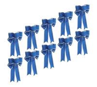 Cabilock 10 Pièces Bleu Grand Nœud de Noël Réutilisable et Résistant, en | Décoration Festive pour Célébration et Lieux Professionnels, Installation Facile, Ambiance de Fête, 25x20cm