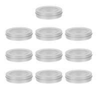 Cabilock 10 pièces Boîte Métallique Ronde Boîte de Rangement Hermétique pour Biscuits et Bonbons et Petits Objets et Antichoc Conteneur Compact et Léger pour Usage Quotidien