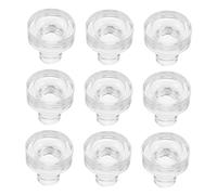 Cabilock 10 Pièces Bouche De Bouteille De Vin Synthétique Haut De Bouteille Décorative Bricolage en Verre avec Joint Serré t Transparent