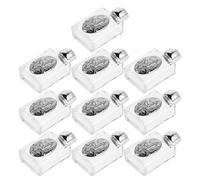 Cabilock 10 Pièces Bouteille d'eau Bénite en Verre et Alliage 15ml Portable Légère pour Église et Pèlerinage Récipient Décoratif Religieux Pratique