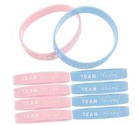 Cabilock 10 pièces Bracelets Silicone Gender Reveal Pour Garçons et Filles Accessoires de Fête Shower Décorations et Stylées pour Invités