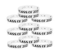 Cabilock 10 Pièces Bracelets Silicone Lumineux Class of Accessoires Confortables et Flexibles pour Fête de Remise de Diplôme Lot de Bracelets de Graduation Glow in The Dark Souvenirs