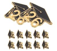Cabilock 10 Pièces Broche de Remise de Diplôme en Alliage, Épinglette de Chapeau de Graduation Classique, Présent Fin Année pour Élèves, Souvenir Commémoratif pour Dernière Journée D'école