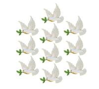 Cabilock 10 Pièces Broche Design Élégant et Léger en Alliage de Zinc Blanc Paix Épingle Décorative pour Tenue Quotidienne et Réunions Professionnelles