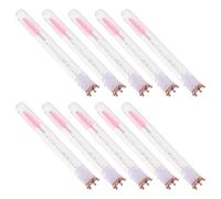 Cabilock 10 Pièces Brosse à Cils Applicateur de Mascara Portable Forme Couronne avec Tube Rose en Plastique Protection Anti-poussière pour Maquillage Chic pour Pochettes et Trousses