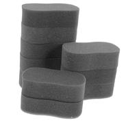 Cabilock 10 pièces Brosse Plumeau Coiffeur Éponge Duster pour Salon Brosse de Coiffure Ergonomique pour Enlever Poussière et Cheveux Après Coupe Poignée Confortable Noire