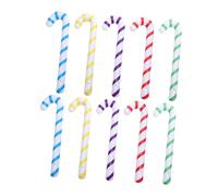 Cabilock 10 Pièces Cannes à Sucre Gonflables PVC Décorations de Noël Colorées pour Intérieur et Extérieur Fête Joyeuse