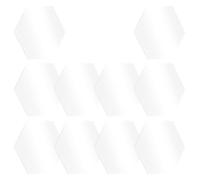 Cabilock 10 Pièces Carte de Siège Surface Lisse en Acrylique Transparent Hexagonale Réutilisable Support pour Marqueur et Autocollant, pour Conférences et Dîners