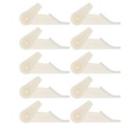 Cabilock 10 Pièces Clip de Plafonnier, Clip de Abat-jour pour Ventilateur de Plafond, Trou D’installation 8mm, Plastique Blanc, Détachable, Surface Lisse sans Bavure, pour Foyers et Écoles