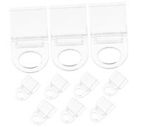 Cabilock 10 Pièces Clips pour Stores Enrouleurs U Forme sans Corde Accessoires Transparent Acrylique pour Rideaux Sécurisés Balcon Chambre Salon
