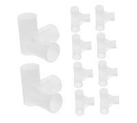 Cabilock 10 Pièces Connecteur d'accessoires de Garde-Robe Lien de Rack de Chaussures de sécheuse Joint de Stockage du Placard raccord de connecteur de Tige de Placard White