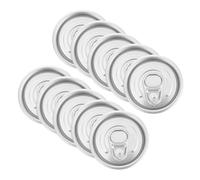 Cabilock 10 Pièces couvercles de bocal maçon à bouche large couvercles de pots de conserve à large ouverture canette de soda couvre les couvercles aluminium Silver