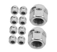 Cabilock 10 pièces Écrous Roue Acier pour Goujons Roue Remorque Écrous Flange pour Pneus et Moyeux Auto Finition Lisse Résistante à Eau Adaptés Rv et Camion