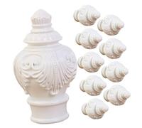 Cabilock 10 pièces Embouts Tringles Rideaux Blancs Plastique Embout Design Simple et Créatif Faciles à Installer sans Outil pour Fenêtres et Chambres