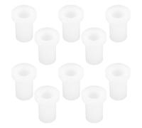 Cabilock 10 Pièces Lot de Bagues de Charnière en Plastique Blanc pour Congélateur, Résistantes à L'usure Design à Trou Traversant, pour Fixation de Porte de Réfrigérateur à Domicile