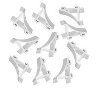 Cabilock 10 pièces Lot de Clips Inox pour Étagère Congélateur Support Robuste pour Réfrigérateur Aluminium Résistant Facile à Installer Compatible Balconnet Frigo Bac Rangement