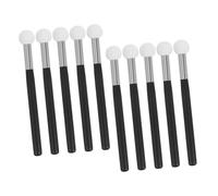 Cabilock 10 Pièces Lot de Pinceaux Éponge Fond de Teint à Manche Bois Applicateurs Champignon pour Fondu Correcteur Précis Usage Quotidien Femmes