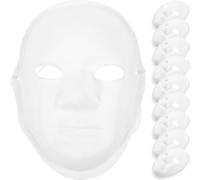 Cabilock 10 Pièces Masque Facial Intégral Vierge en Papier Blanc, DIY