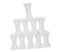 Cabilock 10 Pièces Miniature Roman Pillar Candle Holders Resin Desktop Decor Sturdy Lightweight Greek Column Statues for Wedding Table Artistic Compact Accent