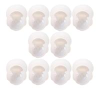 Cabilock 10 Pièces Moule en Silicone Forme de Crâne pour Pendentifs et Bijoux, Facile à Utiliser et Nettoyer, pour Créations DIY en Silicone Blanc