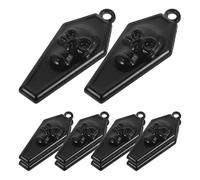 Cabilock 10 Pièces Pendentif en Alliage Noir de Crâne, Breloque Décorative Polyvalente pour Projets DIY et Confection de Colliers