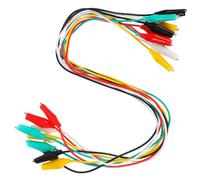 Cabilock 10 pièces Pinces Crocodile à Double Tête avec Fils Test Câbles de Pince Crocodile Multicolores Pour Projets Électroniques et Réparations