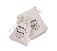 Cabilock 10 pièces Sachets de Fête de Célibataire Sac à Éveil de Mariage avec Cordon de Serrage Décorations Élégantes pour Enterrement de Vie de Jeune Fille et Mariage Blanc